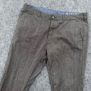 Bullhead Dillon Skinny Mens Pants Size 34x32 Dark Grey Herringbone Cotton